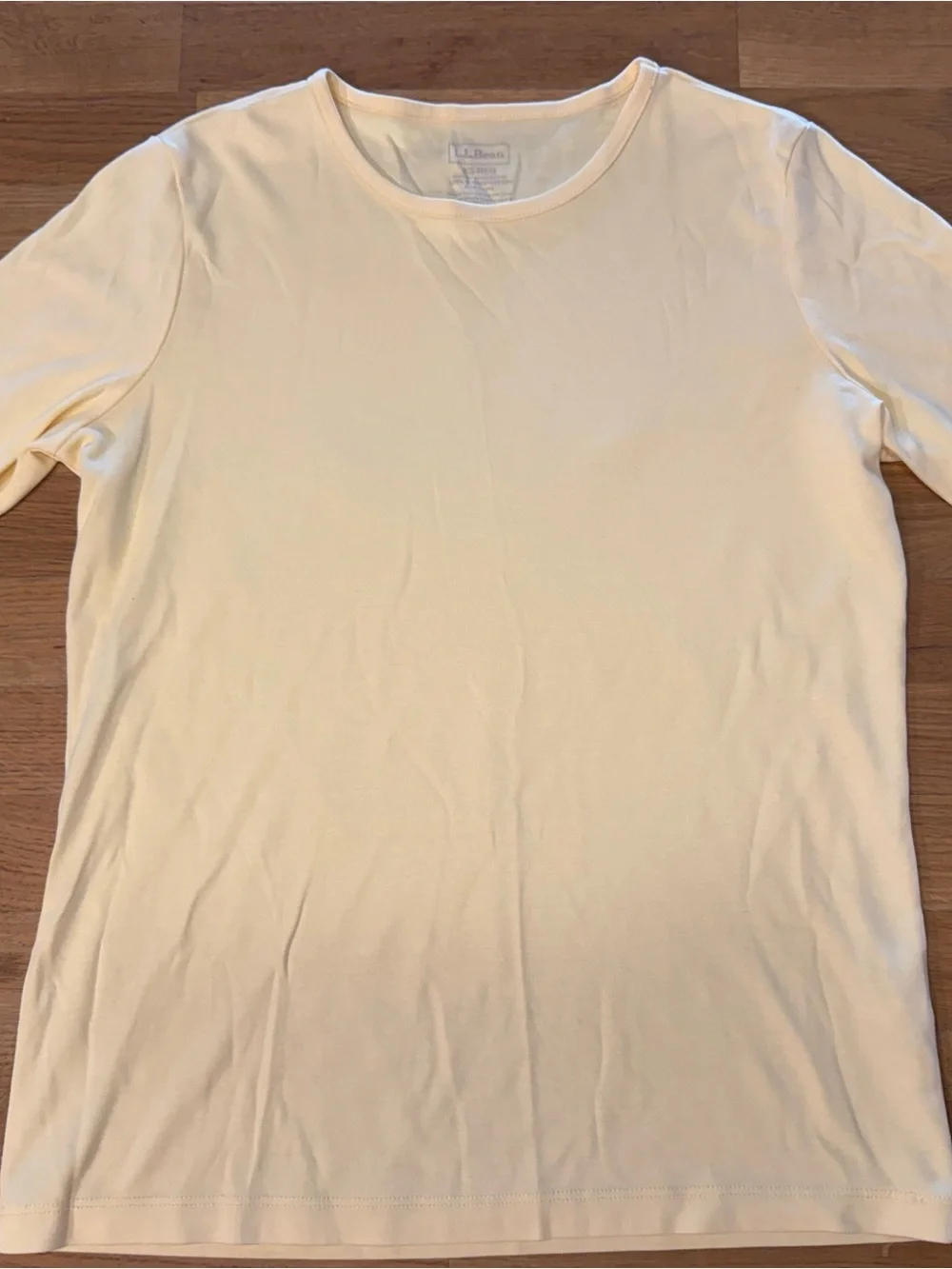 Women's Pima Cotton Shaped Tee, Three-Quarter-Sleeve Jewelneck